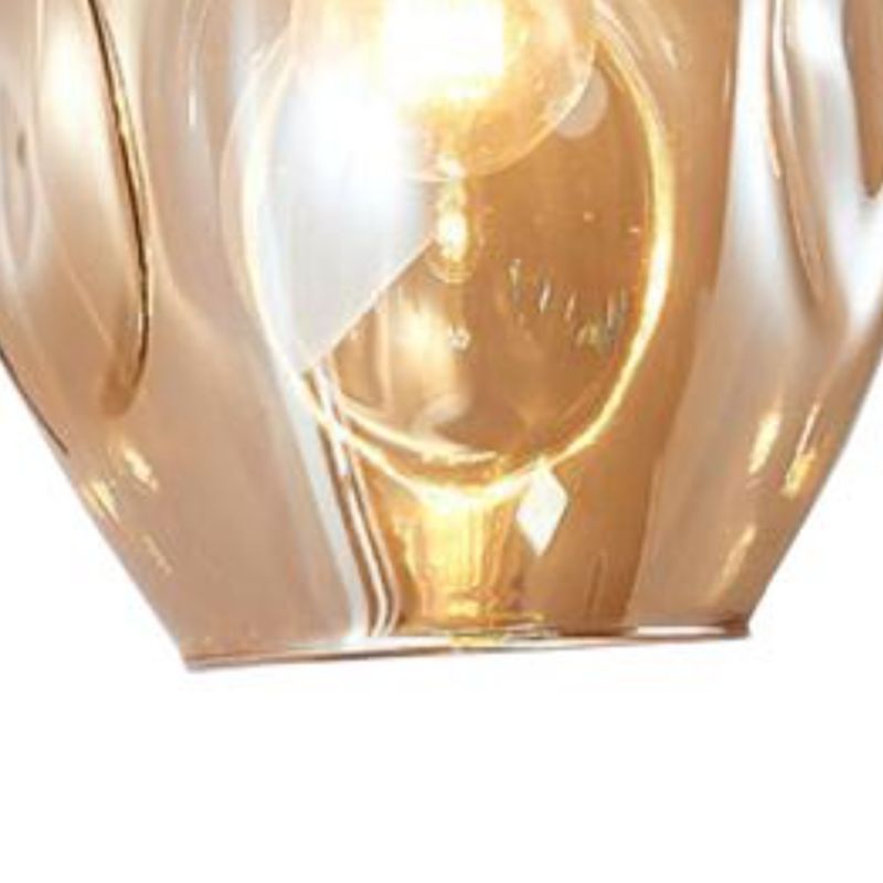 Black/Golden Lighting Contemporary Glass Shaded Wall Light for Room