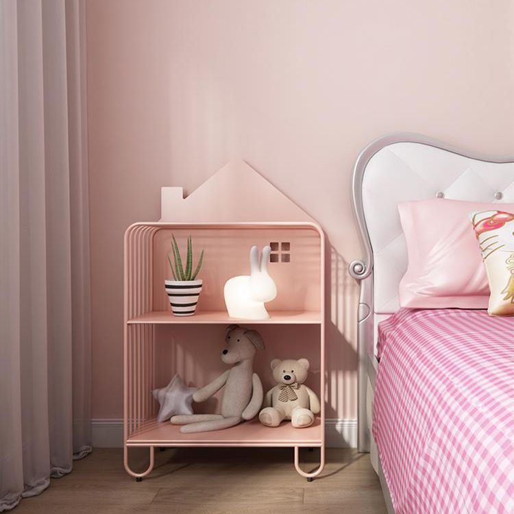 Scandinavian Metal Bookshelf Standard Open Back Bookcase with Shelves