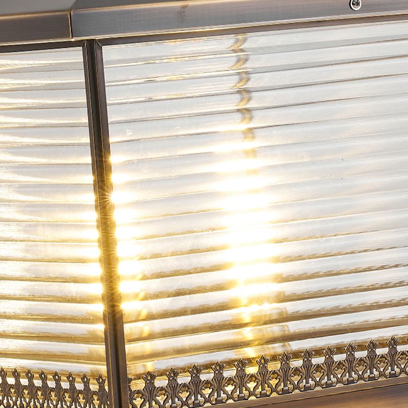 Contemporary LED Pillar Light Minimalist Solar Lighting Fixture for Garden