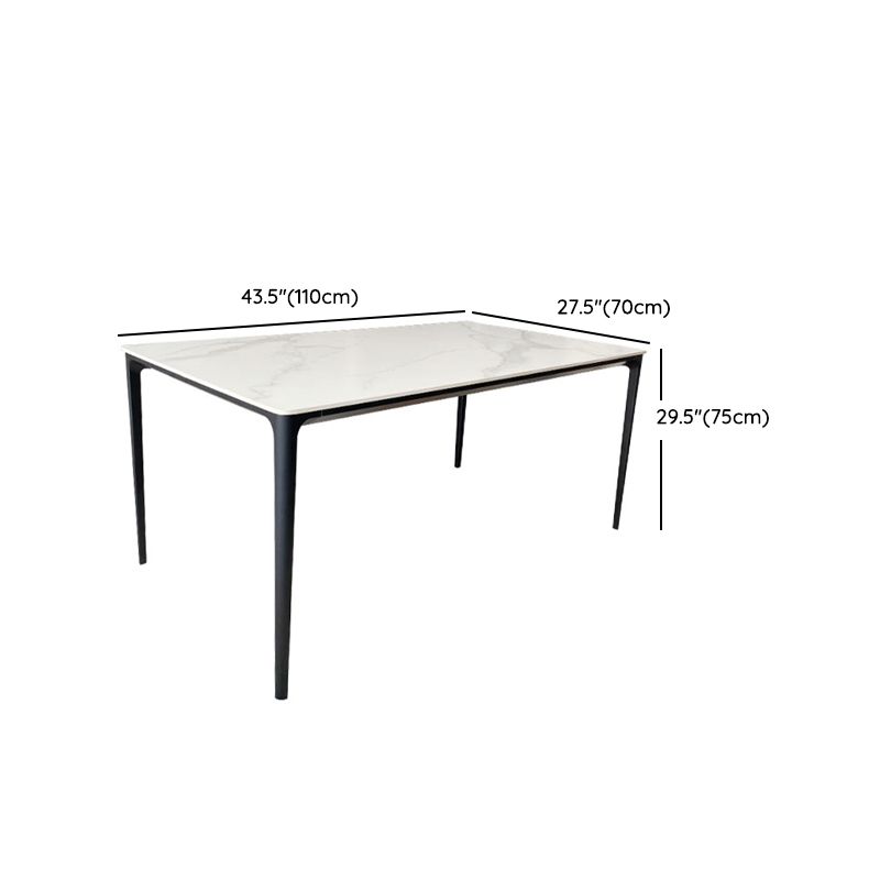 Rectangle Home Fixed Table Industrial Sintered Stone Dining Table