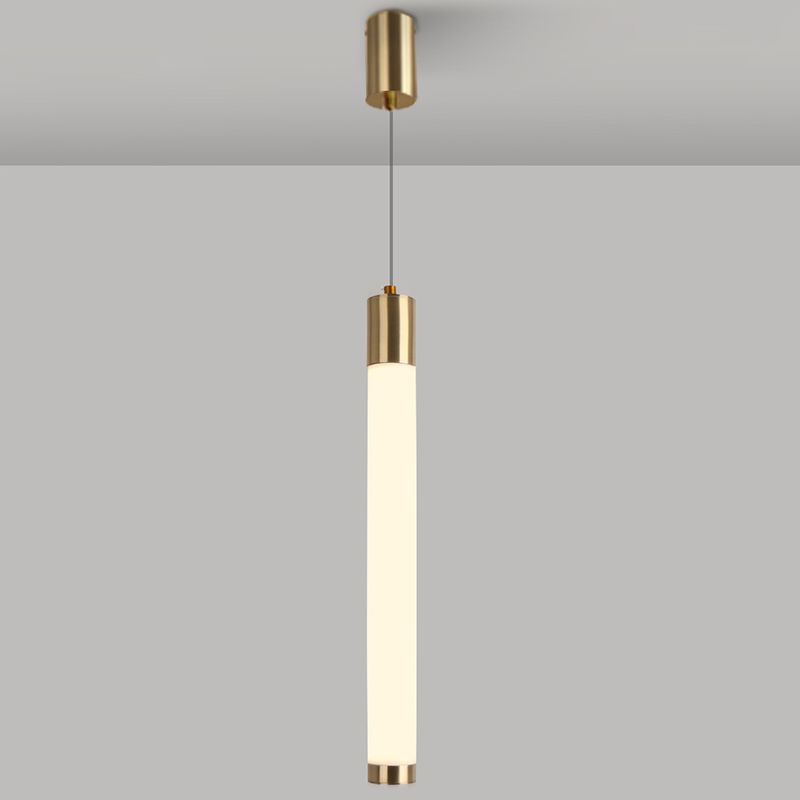 Lampada a sospensione di luce calda/bianca Simplicità Illuminazione a sospensione in oro bianco per camera da letto