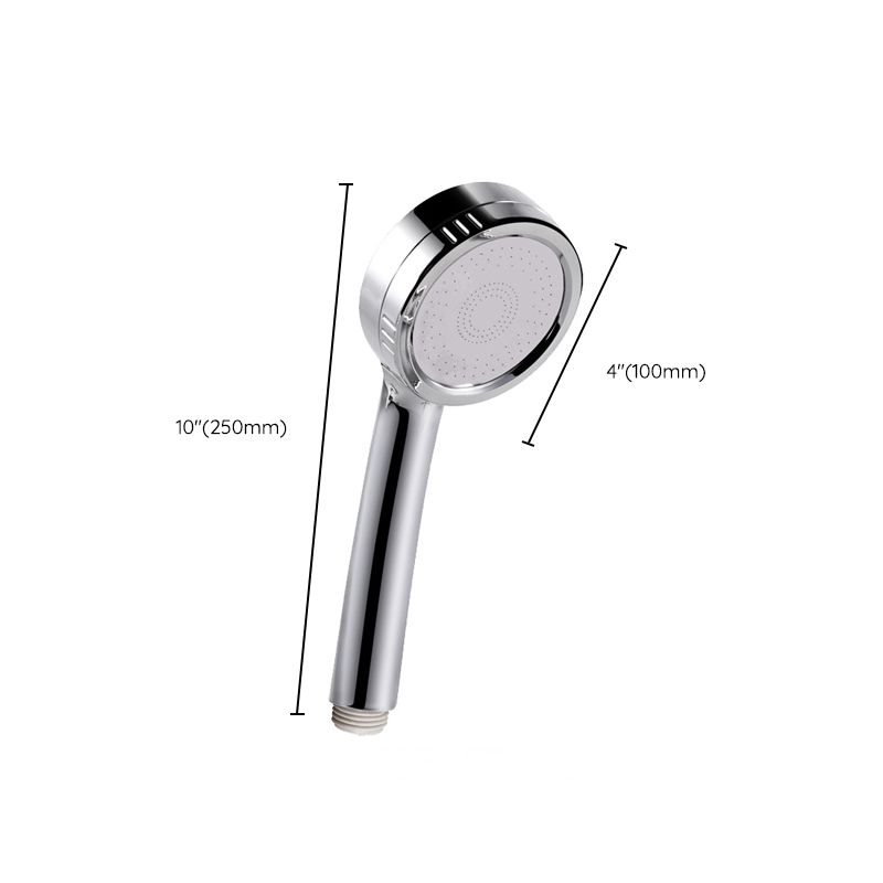 Modern Handheld Shower Head 5-Spray Patterns Chrome Round Wall-Mount Shower Head