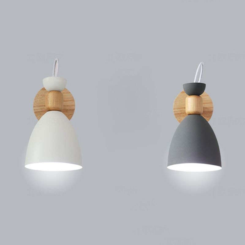 Modern Simplicity Domed Wall Mounted Lighting Metallic Wall Mount Lamp for Bedroom