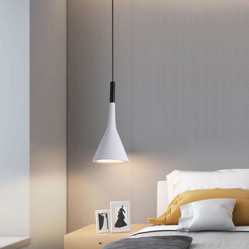 Cone Shape Glass Hanging Light Modern Style 1 Light Hanging Light Fixture