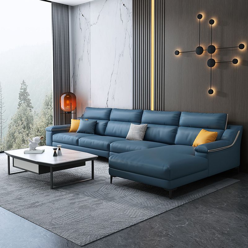 Faux leather Sloped Arms Sectionals,133" * 34" * 38" Sectional Sofa