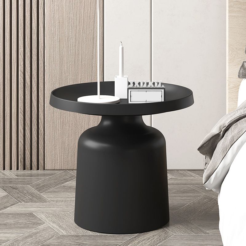 19" Wide Contemporary Corner Table Metal Round Accent Side Table