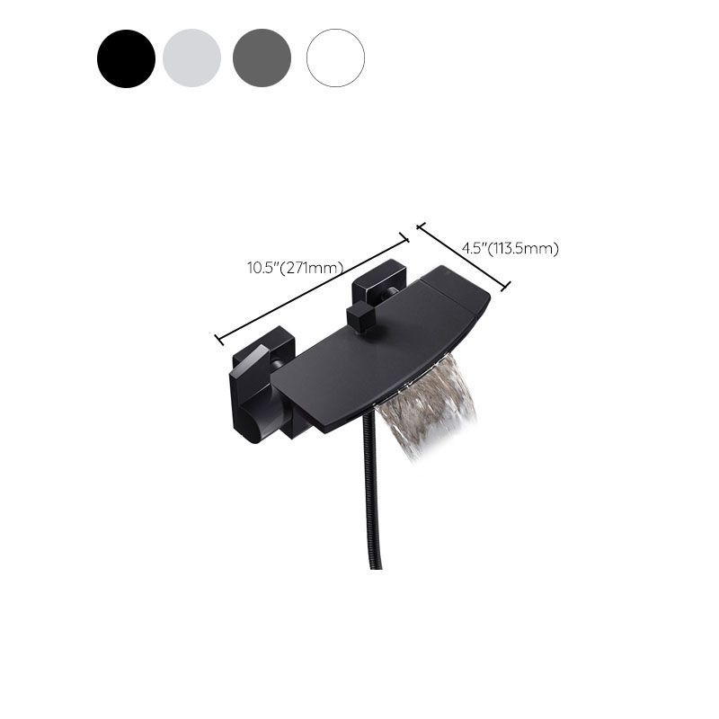Modern Bathtub Faucet Waterfall Handheld Shower Head Bathtub Faucet