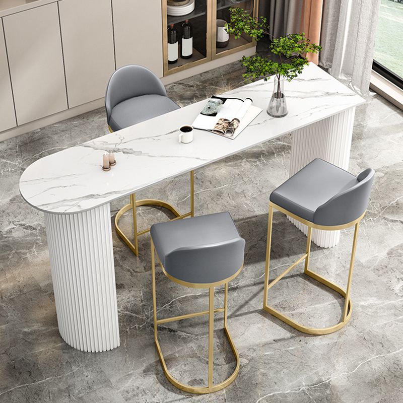 Armless Counter Height Stools Glam Counter and Bar Stool for Restaurant