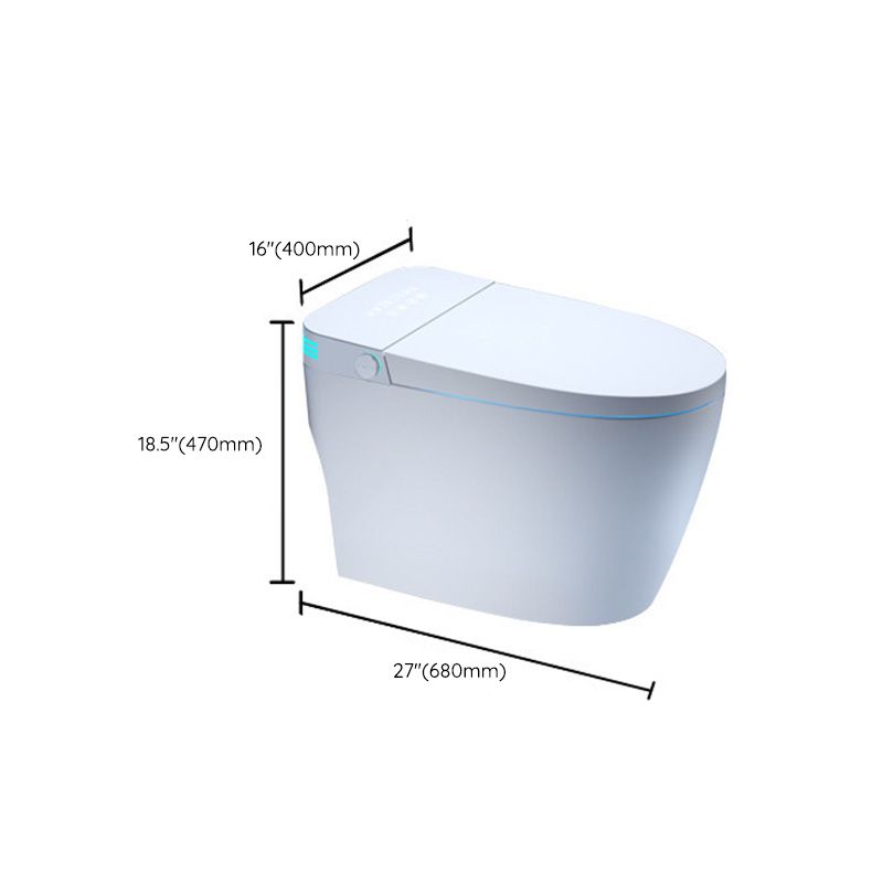 Contemporary White Floor Standing Bidet with Heated Seat and Foot Sensor