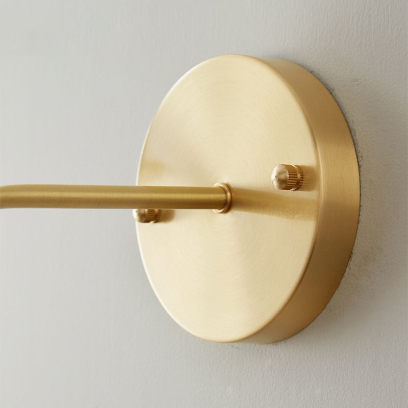 Industrial Style 1 Light Wall Light Geometric Shade Glass Wall Light Sconce in Brass