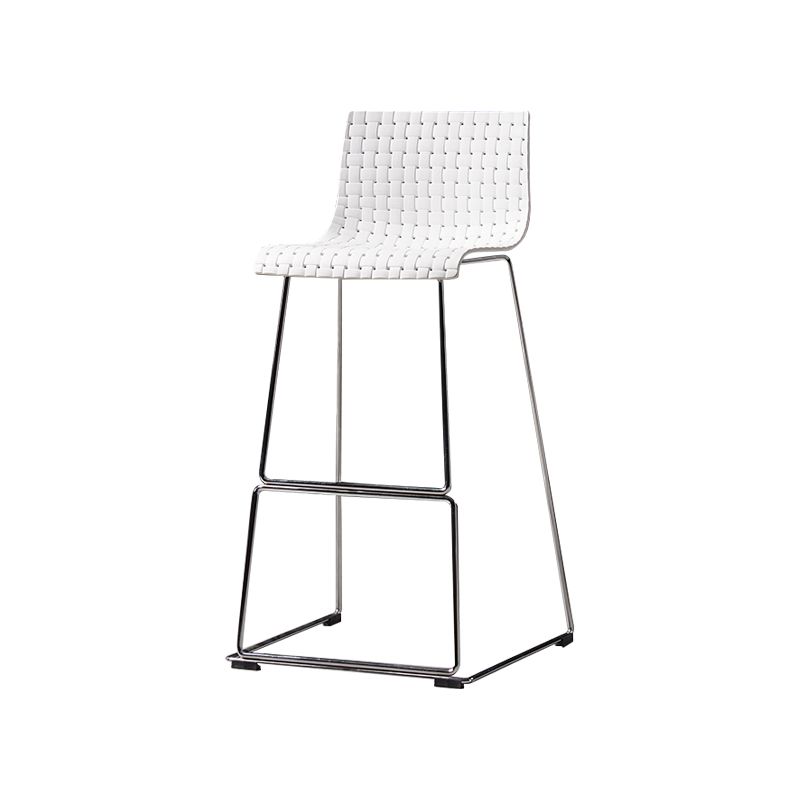 Industrial Bar-stool Plastic Counter Bar Stool for Kitchen Bar with Metal Legs