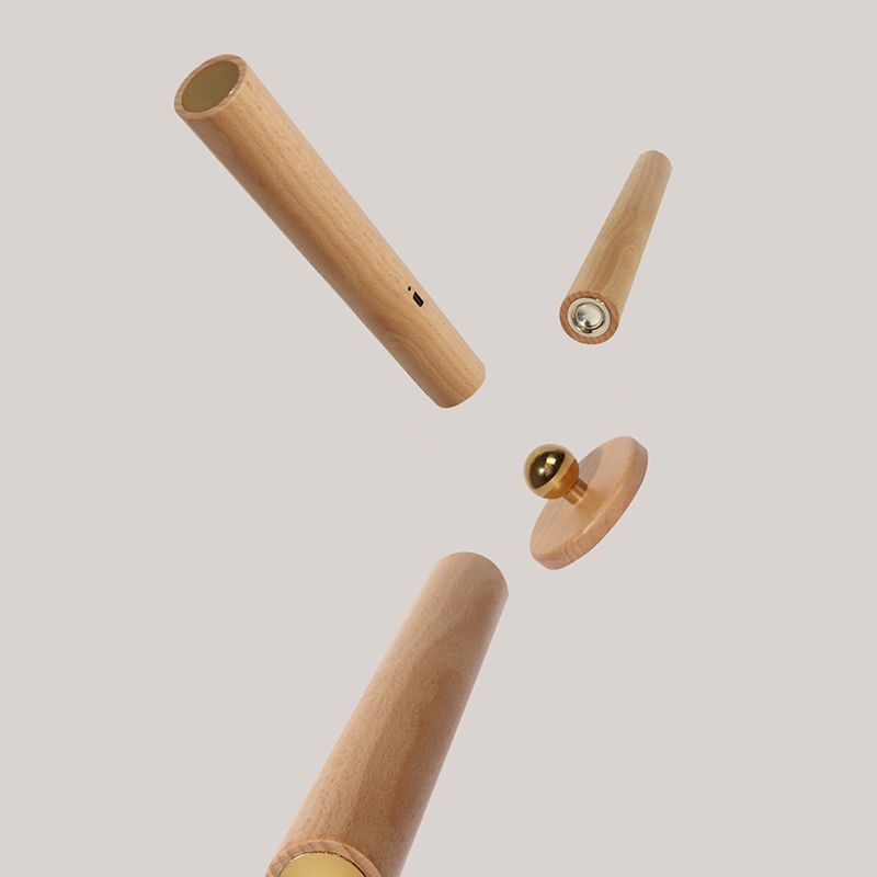 Oplaadbare buisvormige leeswandlamp Eenvoudige stijl houten bedmuurwandsconcurce