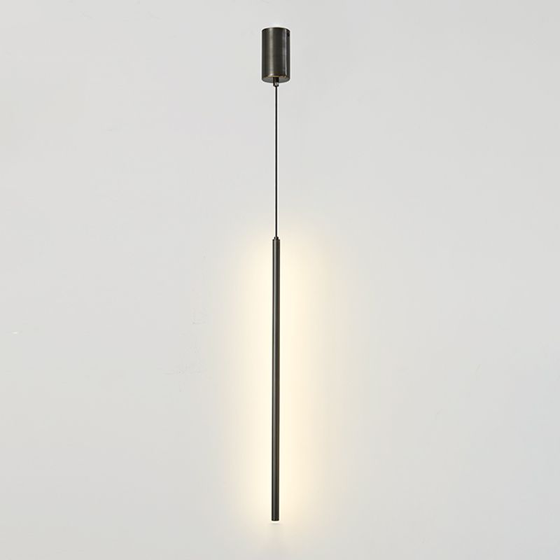 Metal Linear Hanging Lights Modern Style Multi Light Hanging Mount Fixture for Restaurant