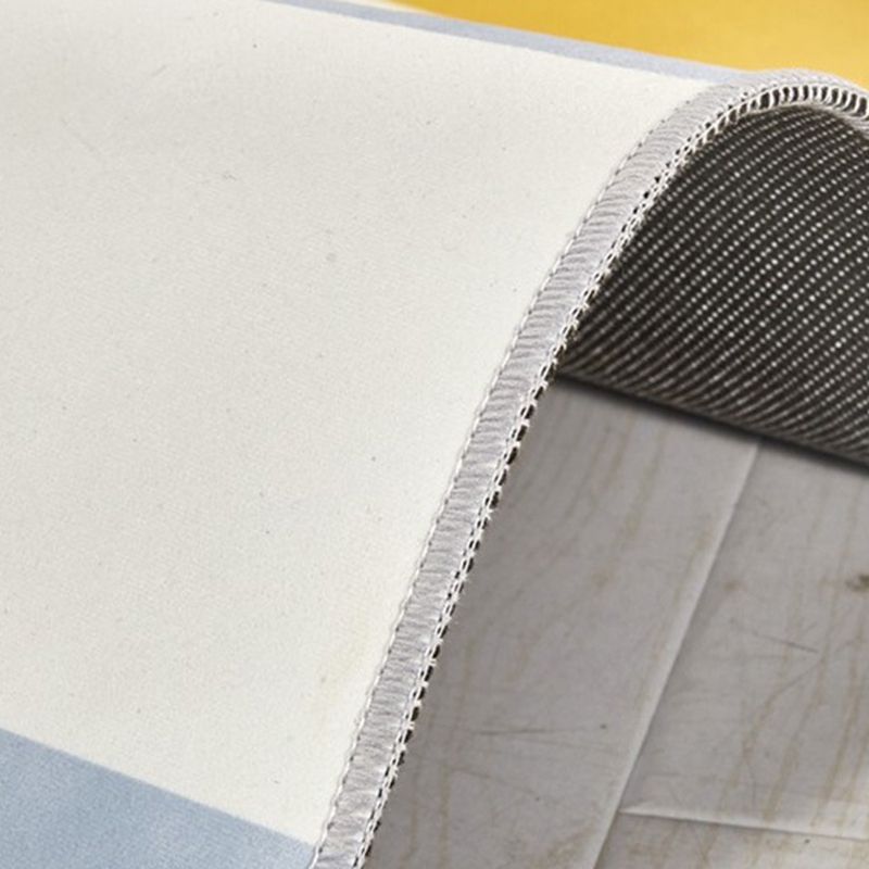 Individuality Graphic Pattern Area Rug Multicolored Modern Trendy Rug Polyester Anti-Slip Backing Carpet for Living Room