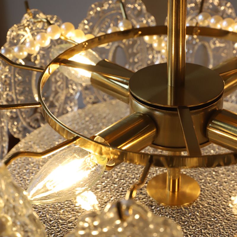 Contemporary Creative Ceiling Lamp Glass Shade Flush Mount Light Fixture