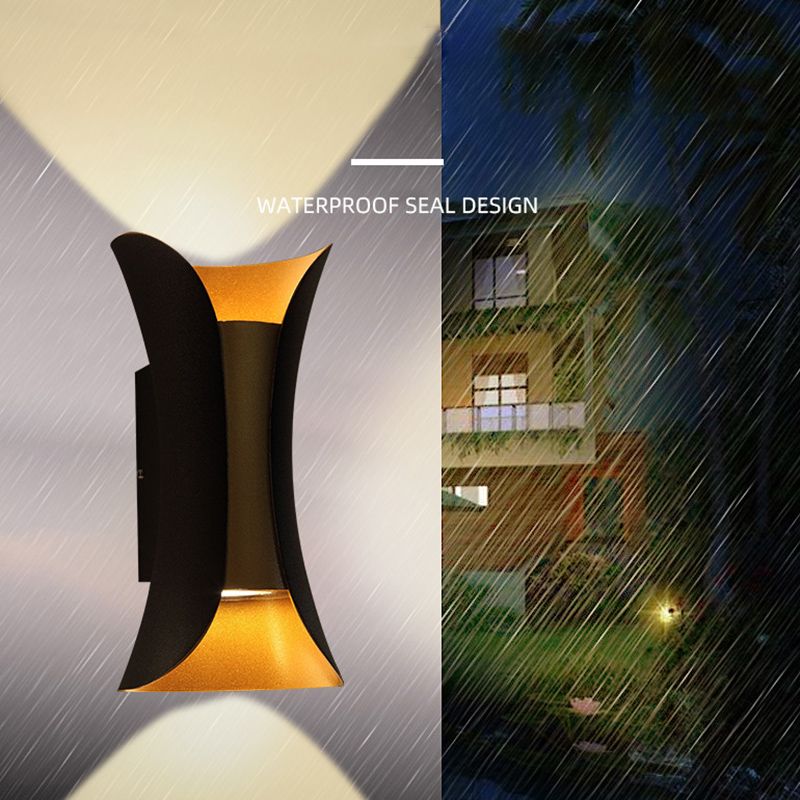 Curl 2 Lights Flush Wandleuchter Aluminium Moderner Wandbeleuchtung mit Wandleuchten