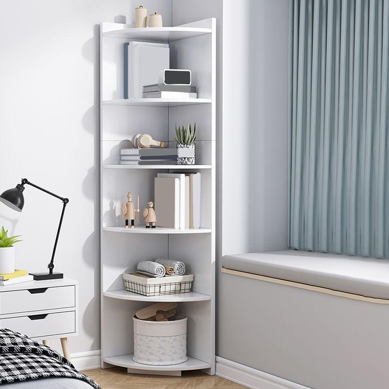 Wooden Triangle Accent Chest with Shelves Contemporary Chest