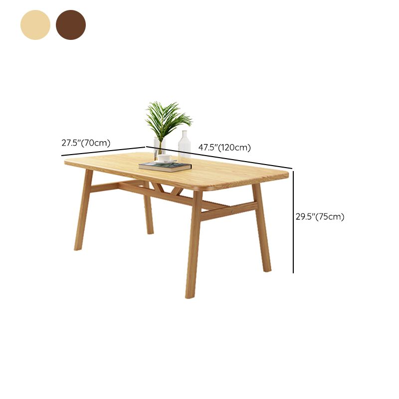 Modern Rectangle Wood Dining Table Wooden Legs for Dining Room