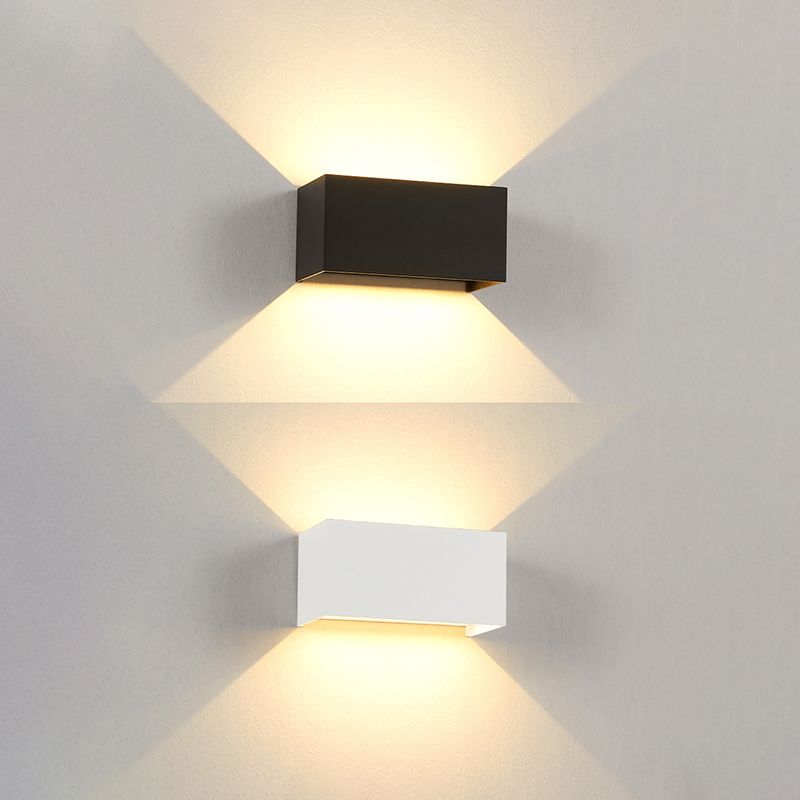 Lámpara montada en la pared rectangular Lámpara de montaje de pared de aluminio moderna para sala de estar