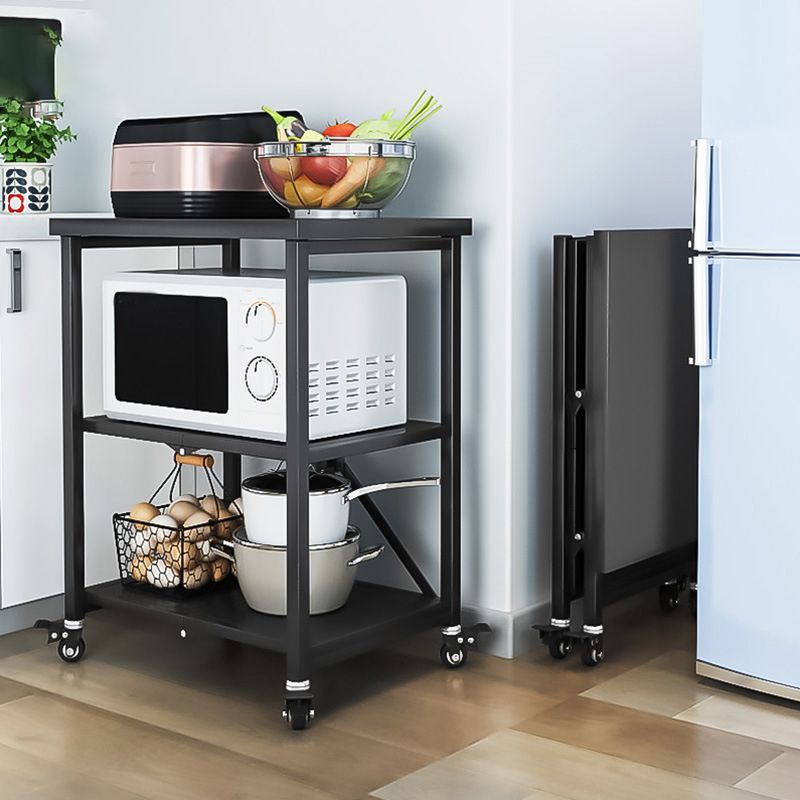 Modern Metal Prep Table Home Kitchen Prep Table with Shelves