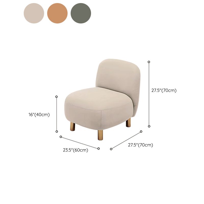 Contemporary Tight Back Slipper Chair with 4 Metal Legs in Faux Leather