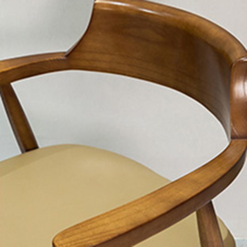 Contemporary Arm Chair Wood Open Back Dining Room Chair for Home