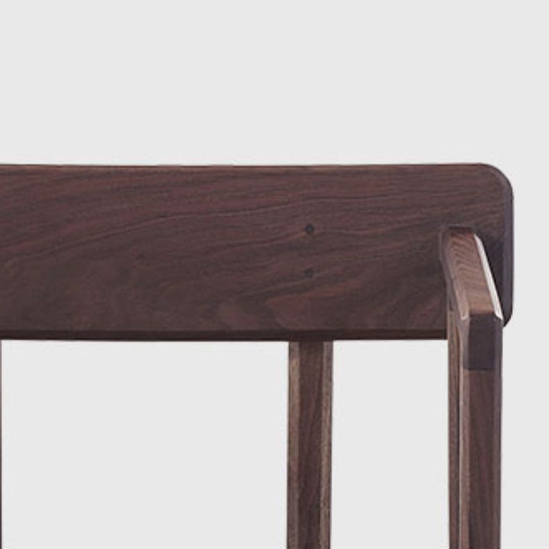 Solid Wood Arm Chair Open Back Dining Arm Chair for Dining Room