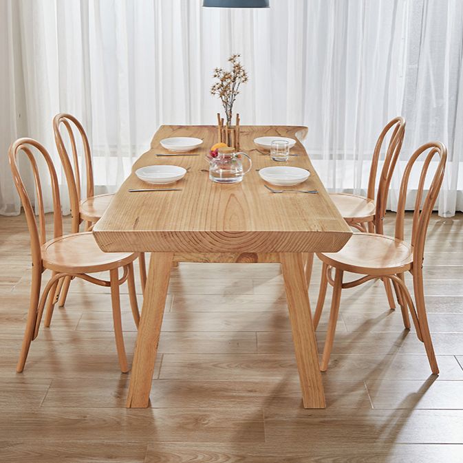 Tavolo da pranzo kaki standard glam tavolo da pranzo a forma di rettangolo in legno massiccio per cucina