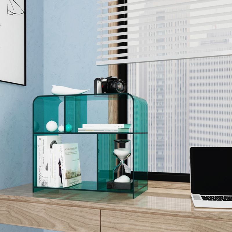 21.7" Tall Sofa Side Accent Table Modern Clear Acrylic End Table with Storage