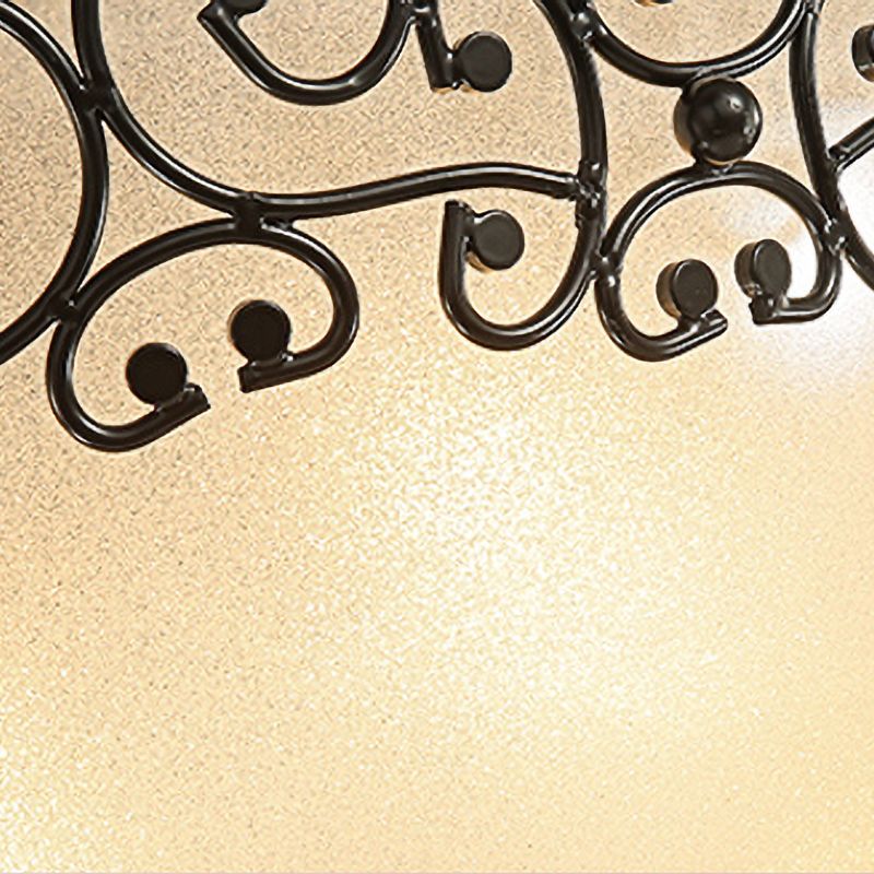 Ciotola nera/in ottone a forma di semifulco di vetro smerigliato classico vetro 3/5 luci da letto con soffitto camera da letto