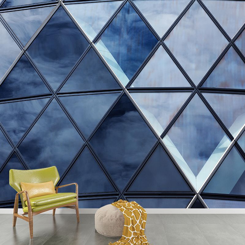 Skyscraper Mural Wallpaper Mildew Resistant Modern Sitting Room Decoration