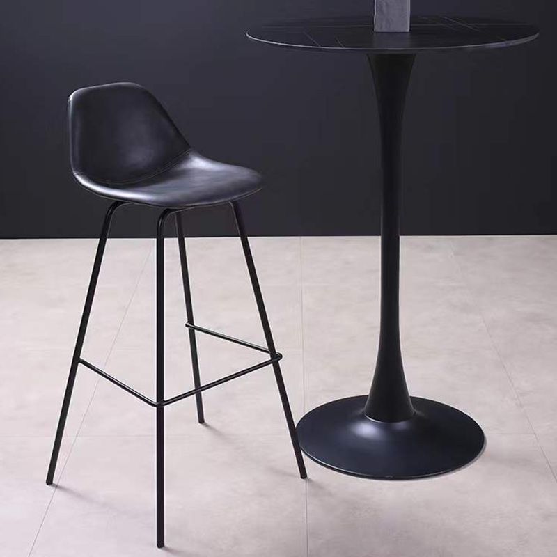 Contemporary Style Bar-stool Bucket Bar Stool with Metal Legs for Home
