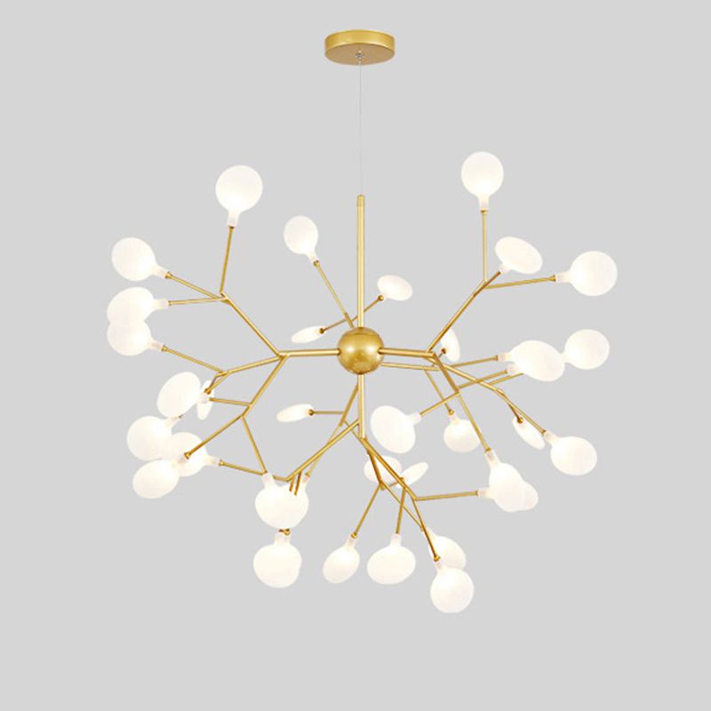 Sputnik Firefly eetkamer LED PLIFILING verlichting Acryl Postmoderne kroonluchter Lamp in goud