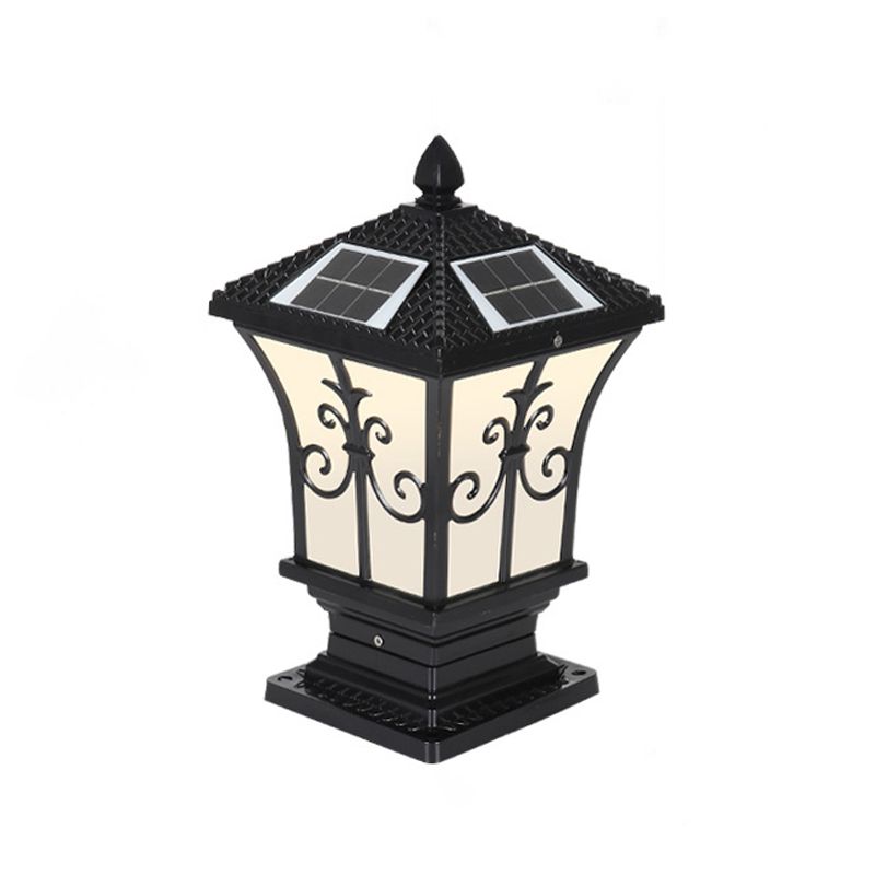 Simple LED Pillar Light Household Solar Lighting Fixture for Backyard