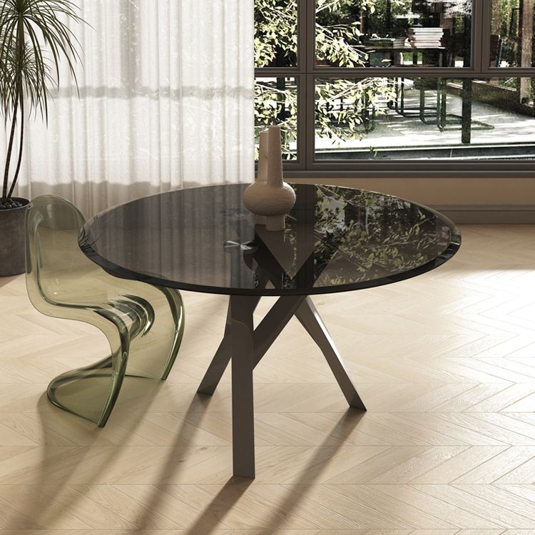 1/2/3 Piece Round Shape Tempered Glass Dining Room Furniture Set