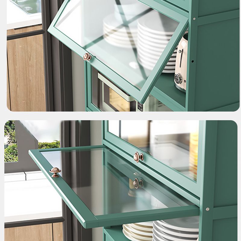 Green Bamboo Kitchen Server Modern Dining Server for Living Room