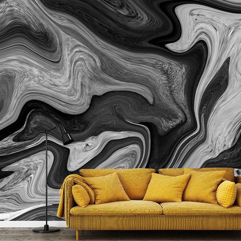 Abstract Illustration Contemporary Mural for Living Room, Stain Resistant