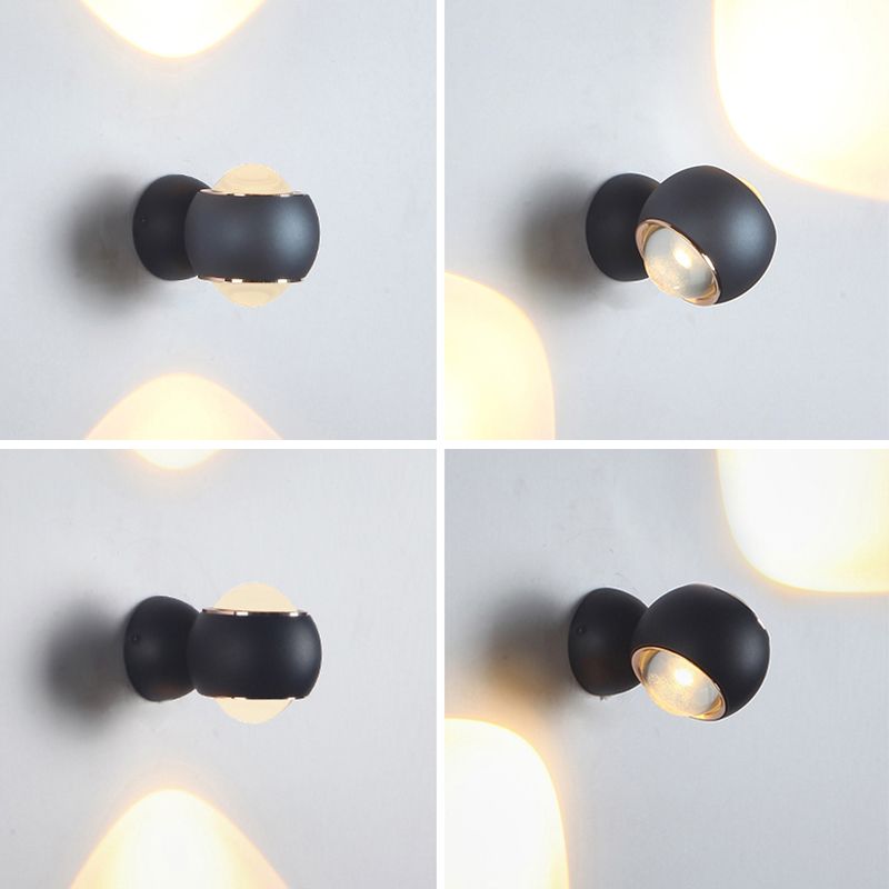 Modern Simple Aluminum Wall Light Circle Shape Rotatable Wall Lamp for Living Room