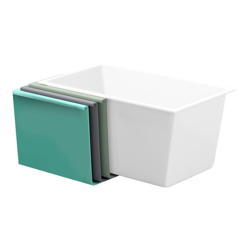 Modern Acrylic Alcove Bathtub Rectangular Matte Bath Tub for Home
