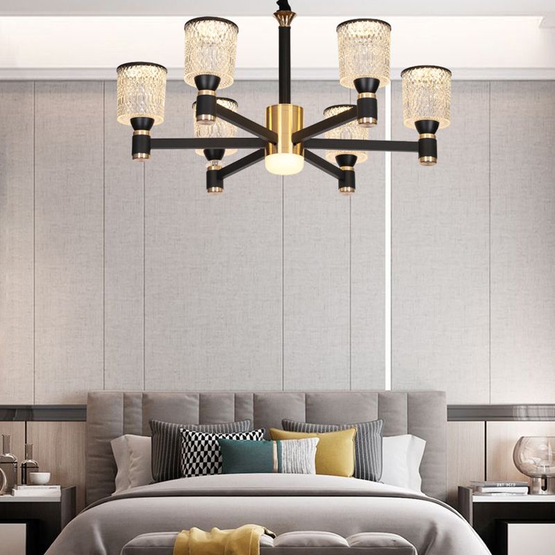 Postmodern Simplicity Cylinder Ceiling Chandelier Acrylic Hanging Light for Living Room