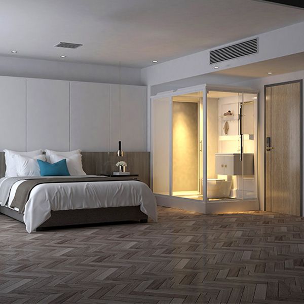 Modern Rectangle Shower Stall Clear Tempered Shower Stall for Bathroom
