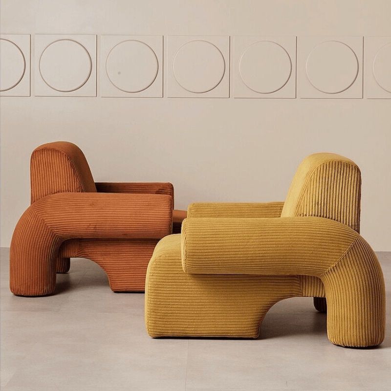 Nordic Arms Included Round Arms Tight Back Living Room Accent Armchair