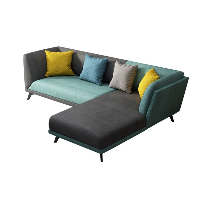 Modern Faux Leather Flared Arm Sofa and Sectional for Living Room and Bedroom