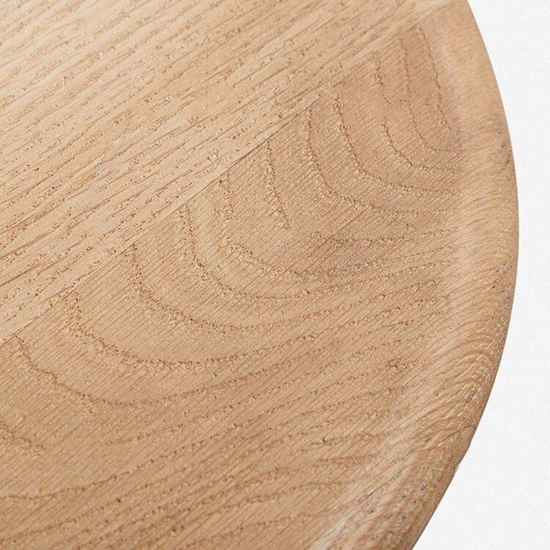 Contemporary Dining Table Natural Solid Wood Dining Table with Double Pedestal