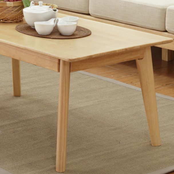 Scandinavian Solid Wood Coffee Table with 4 Legs Coffee Cocktail Table