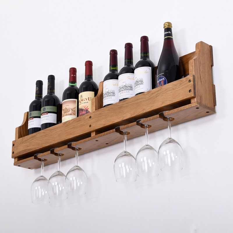 Wood Modern Wine Rack 4.8"Wx9.4"H 12-Bottle Wine Racks for Living Room