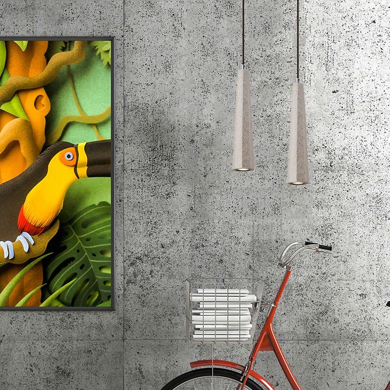 Nordic 1 Light Anhängerbeleuchtung mit Betonschatten schwarz/grau/braun verjüngter Deckenleuchte