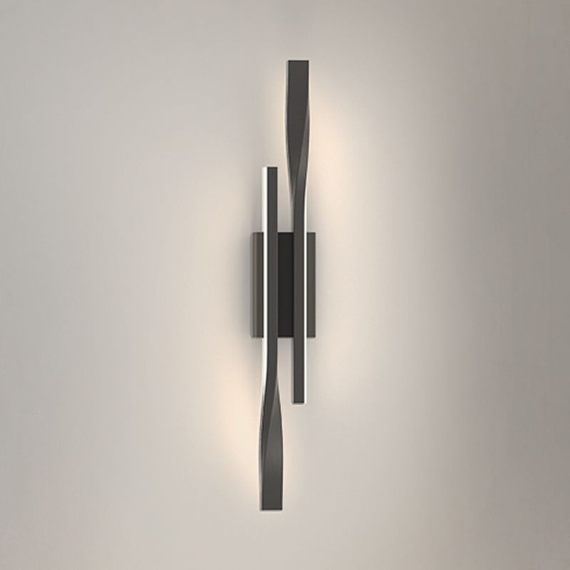 Contemporary Metal Wall Light Straight LED Wall Sconce for Living Room