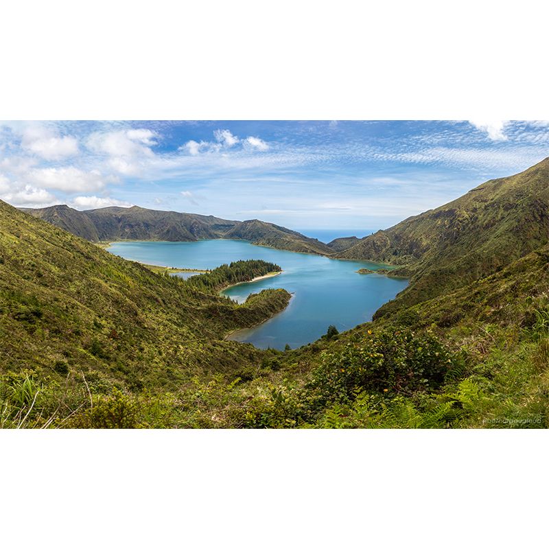 Mountain Wall Mural Wallpaper Modern Style Mildew Resistant Wall Mural for Home