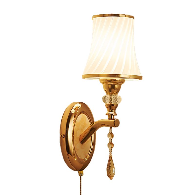 Nordic Style Metal Vanity Light Glass Shade Vanity Lamp for Shower Room